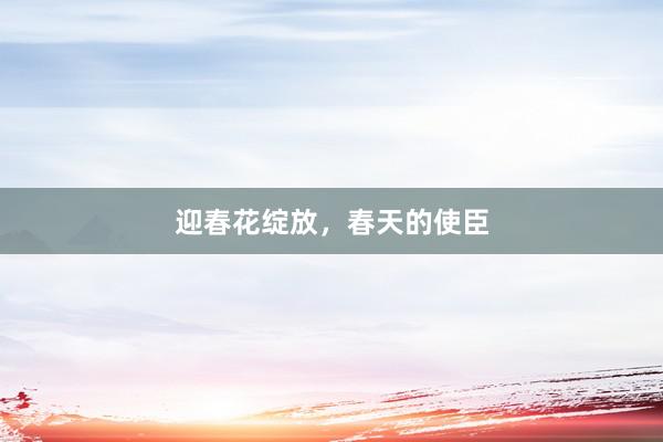 迎春花绽放，春天的使臣